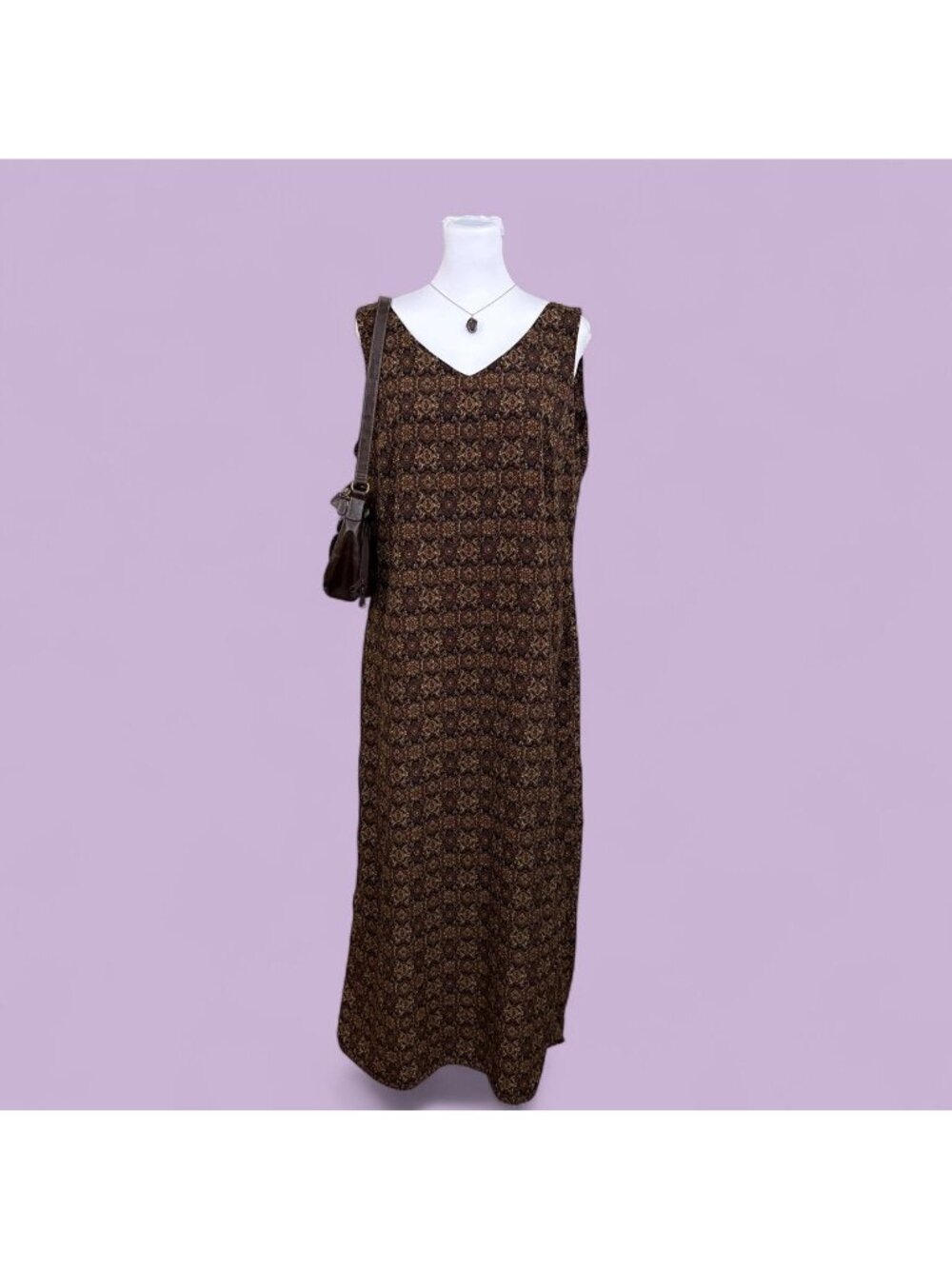 90s tile print whimsygoth dress
